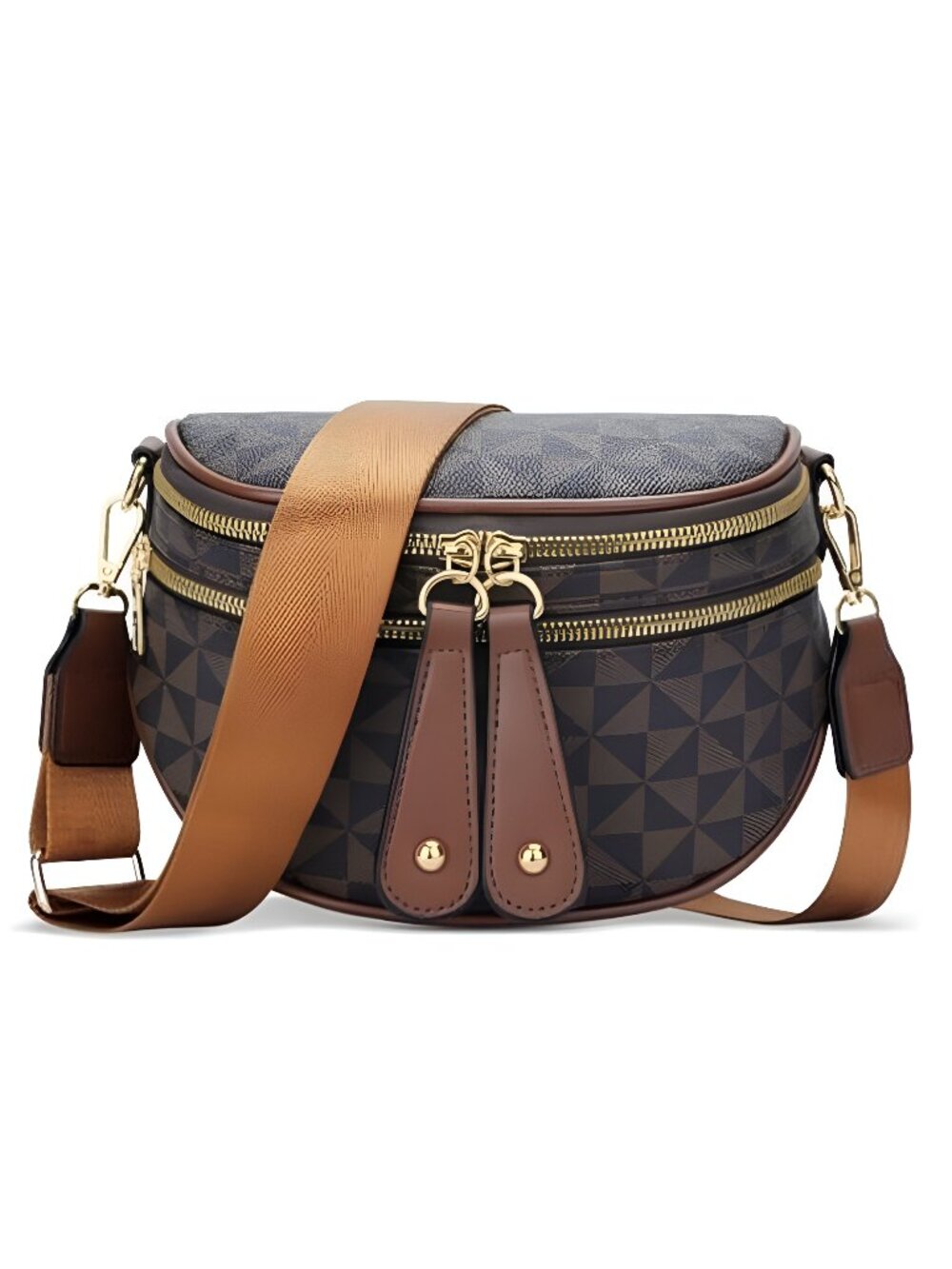 Crossbody Sling Bag for Women Trendy Fanny Pack Vegan Leather Chest Bag